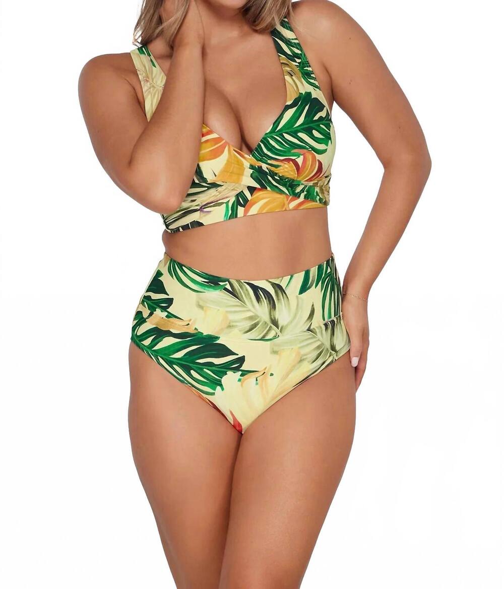 NEW SUNSETS INC. hannah high waist bottom in amber oasis